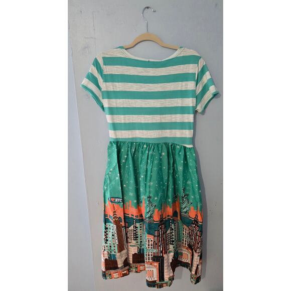 Sucrefas XXL New with Tags Striped Cityscape Fit and Flare Dress - Picture 11 of 11